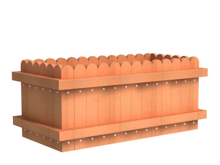 Plastic Wood Composite Flower Pots